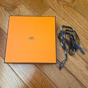 Hermes Orange Gift Box with ribbon